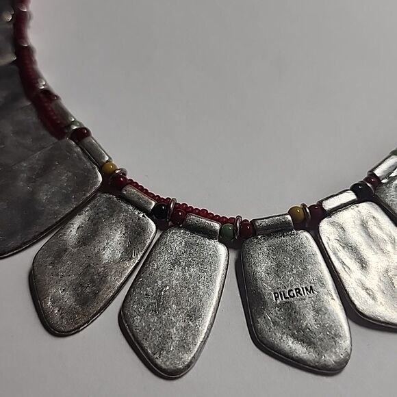 Pilgrim Danish Design Silver and Red Pendant Necklace - Picture 5 of 5